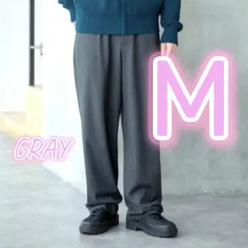 25AW 새상품 유니클로 C 이지 와이드 테이퍼드 팬츠 다크 그레이 M