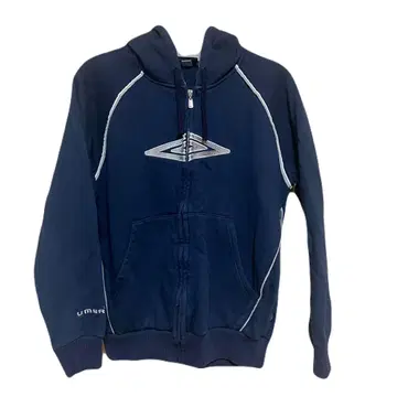 UMBRO 네이비 풀 집업 후드 부착