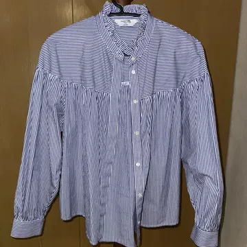 Maker's Shirt 가마쿠라 with ViS 파란색 스트라이프 셔츠