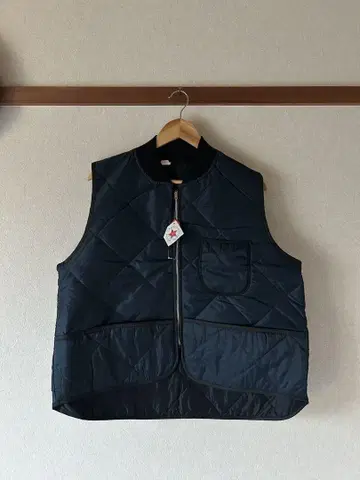 90s 네이비 퀼팅 다운 베스트