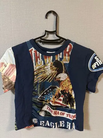 moussy 크롭 T셔츠