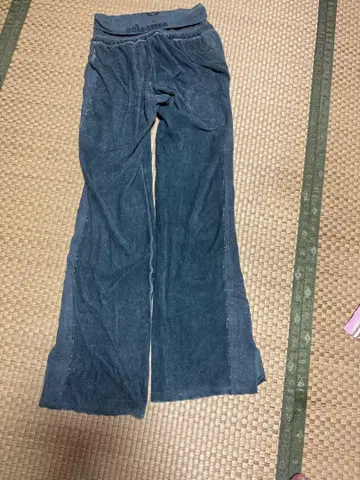 salsation 다크 그레이 플레어 팬츠 코튼 혼방