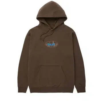 huf 브라운 후드 부착 후드티