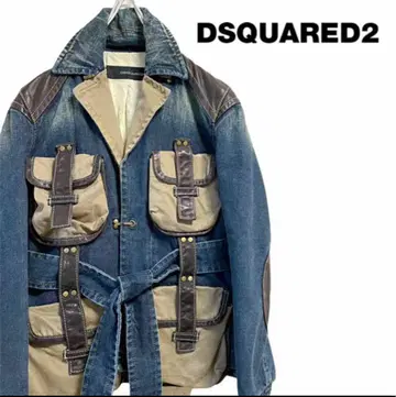 [ 초레어 ] DSQUARED2 도킹 밀리터리 파우치 데님 자켓