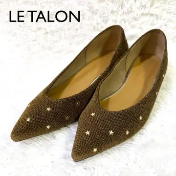 새상품급 LE TALON 루탈론 플랫슈즈 스타 스터드 벨벳