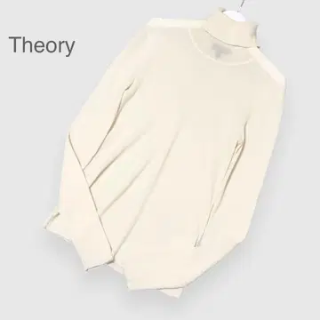 새상품급 Theory 울 100% 워셔블 터틀 리브 니트 S 띠어리