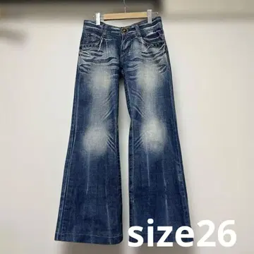 레드페퍼 부츠컷 데님 플레어 데님 다크 블루