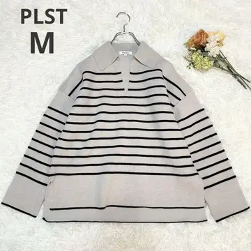 [ PLST ] 스키퍼 스웨터 니트 보더 두꺼운 원단 루즈핏 M 플라스테