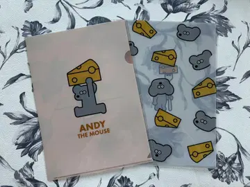 쥐의 ANDY A4 클리어 파일 2장 세트
