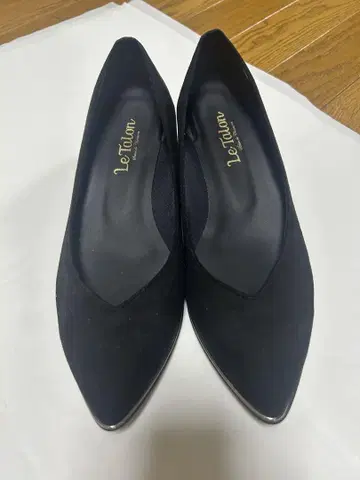 르 탈롱 블랙 스틸레토 슈즈 23.5cm
