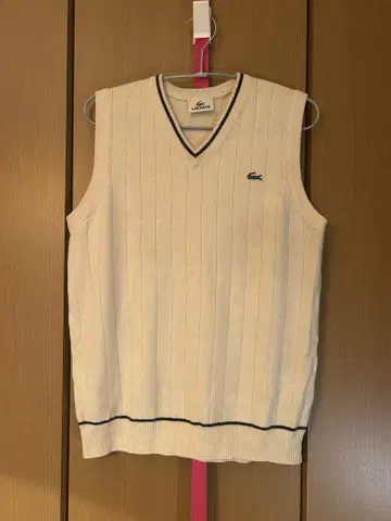 LACOSTE 아이보리 V넥 베스트