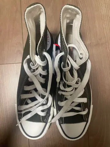 새상품 미사용 CONVERSE 하이컷 스니커즈 카키