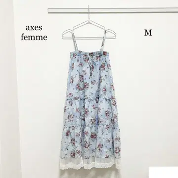 0490 axes femme 2way 꽃무늬 롱 스커트 M 사이즈