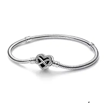 PANDORA 하트 팔찌 실버