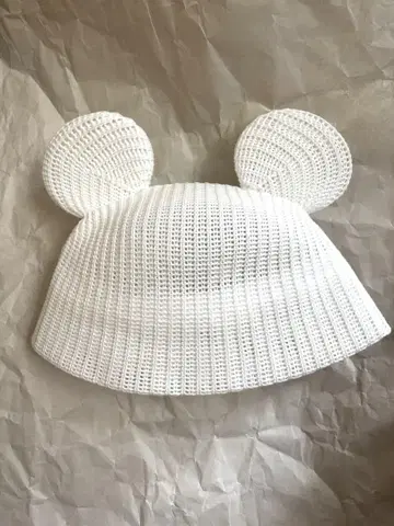 모자 미키 귀 포함 햇 58cm 메쉬 버킷햇 화이트 디즈니