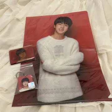 [ 익명 ] BTS 109XMAS JIN 클리어 파일 마그넷 키링