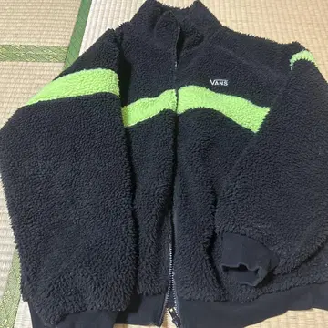 VANS 플리스 자켓 블랙/그린