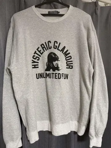 [ 미사용 새상품 ] HYSTERIC GLAMOUR 그레이 맨투맨 M