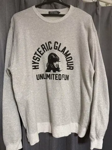 [ 미사용 새상품 ] HYSTERIC GLAMOUR 그레이 맨투맨 M