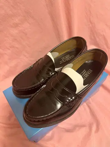 HARUTA 블랙 로퍼 24.5cm 2E