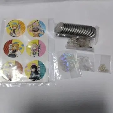 캔뱃지 구 소재 15개 세트 Can 배치 구 홀로키라 시트