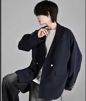 ADRER 테일러드 자켓 네이비 S