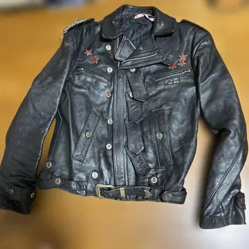 LA ROCKA! 블랙 가죽 자켓
