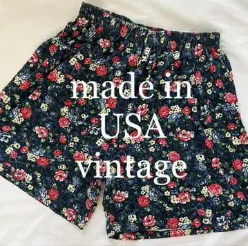 70s 구제 의류 프랑스 유럽 vintage 꽃무늬 숏팬츠