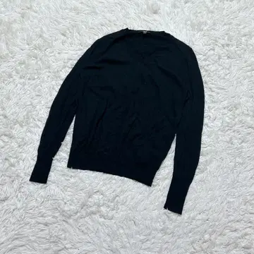[ c6431 ] UNIQLO 니트 스웨터 긴팔 블랙 울 100%