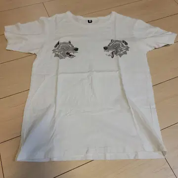 UVERworld 늑대 프린트 화이트 T셔츠 M 사이즈