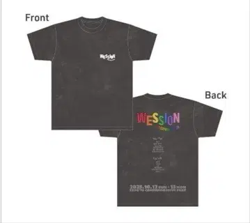 WESSION FESTIVAL 2025 티셔츠 차콜 M 사이즈