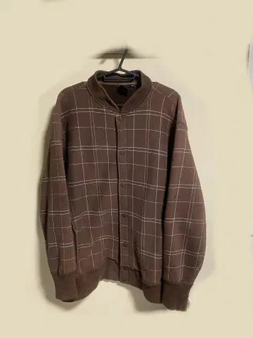 UNDERlabel 브라운 체크 무늬 자켓 구제 의류 빈티지