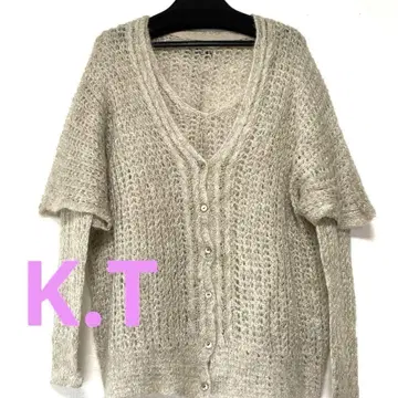 K.T 니트 앙상블 모헤어 혼방
