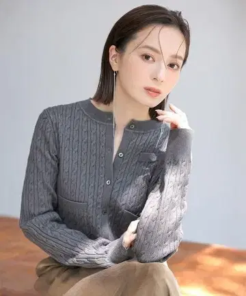 24AW 리틀 케이블 니트 가디건