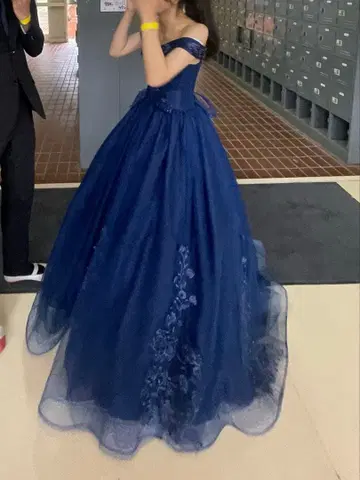 롱 드레스 축제 발표회 파란색