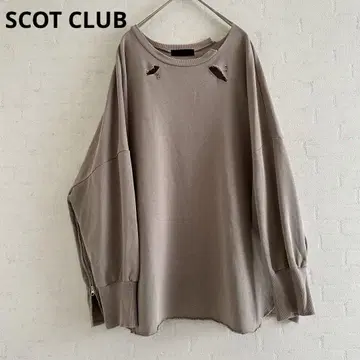 SCOT CLUB 스콧 클럽 / 백 로고 데미지 가공 풀오버