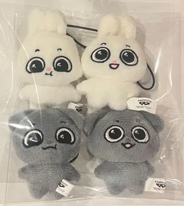 Kkamung&Angto 봉제 인형 마스코트 전 4종 세트
