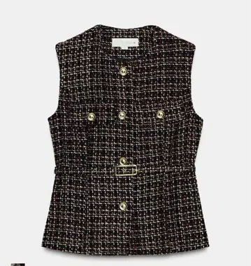 ZARA 벨트 부착 텍스처 베스트