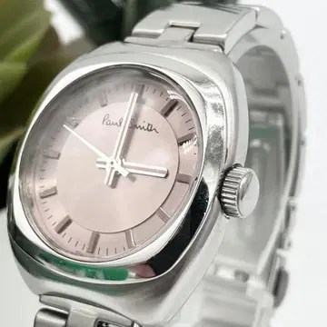 작동 Paul Smith 핑크 다이얼 손목시계 세척 완료 A47