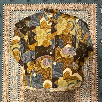 A-V-L-O-Z 빈티지 올 패턴 셔츠 유럽