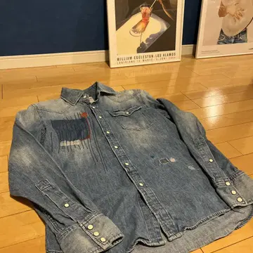 G-STAR-RAW 가공 데님 셔츠