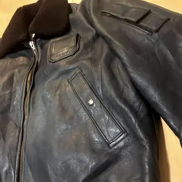 90s 프랑스군 파이롯트 가죽 자켓 플라이트 자켓 실물