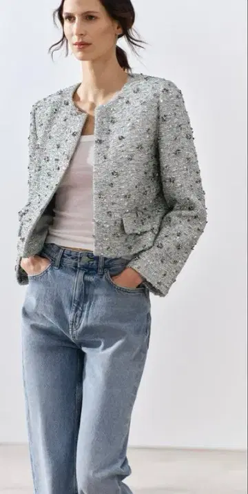 Zara zw collection 스팽글 자켓 XS