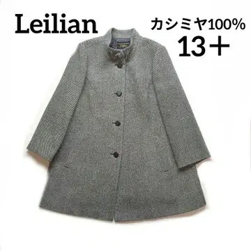 Leilian 레리안 스탠드 카라 코트 캐시미어 100% 코트 13+