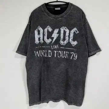 AC/DC 밴드 티셔츠 79년 투어풍 페이드감 고품질