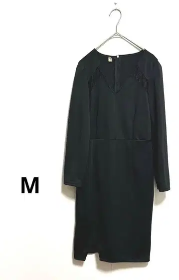 새상품급 레이스 원피스 포멀 룩 결혼식 2차 모임 고급 블랙 M