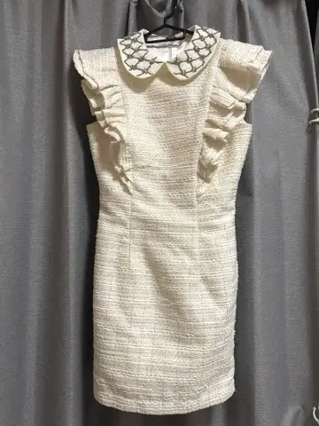 ROBE de FLEURS 프릴 타이트 드레스 XS
