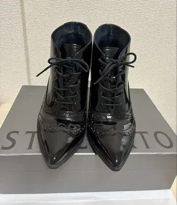 스타카토 클래식 포인티드 옥스 부츠 23.5cm 블랙