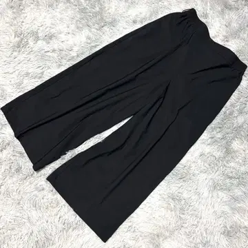 COMME CA 와이드 팬츠 블랙 [11호] 스트레치 루즈핏 새상품급