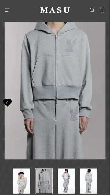 MB ZIP-UP HOODIE 그레이 48 25aw